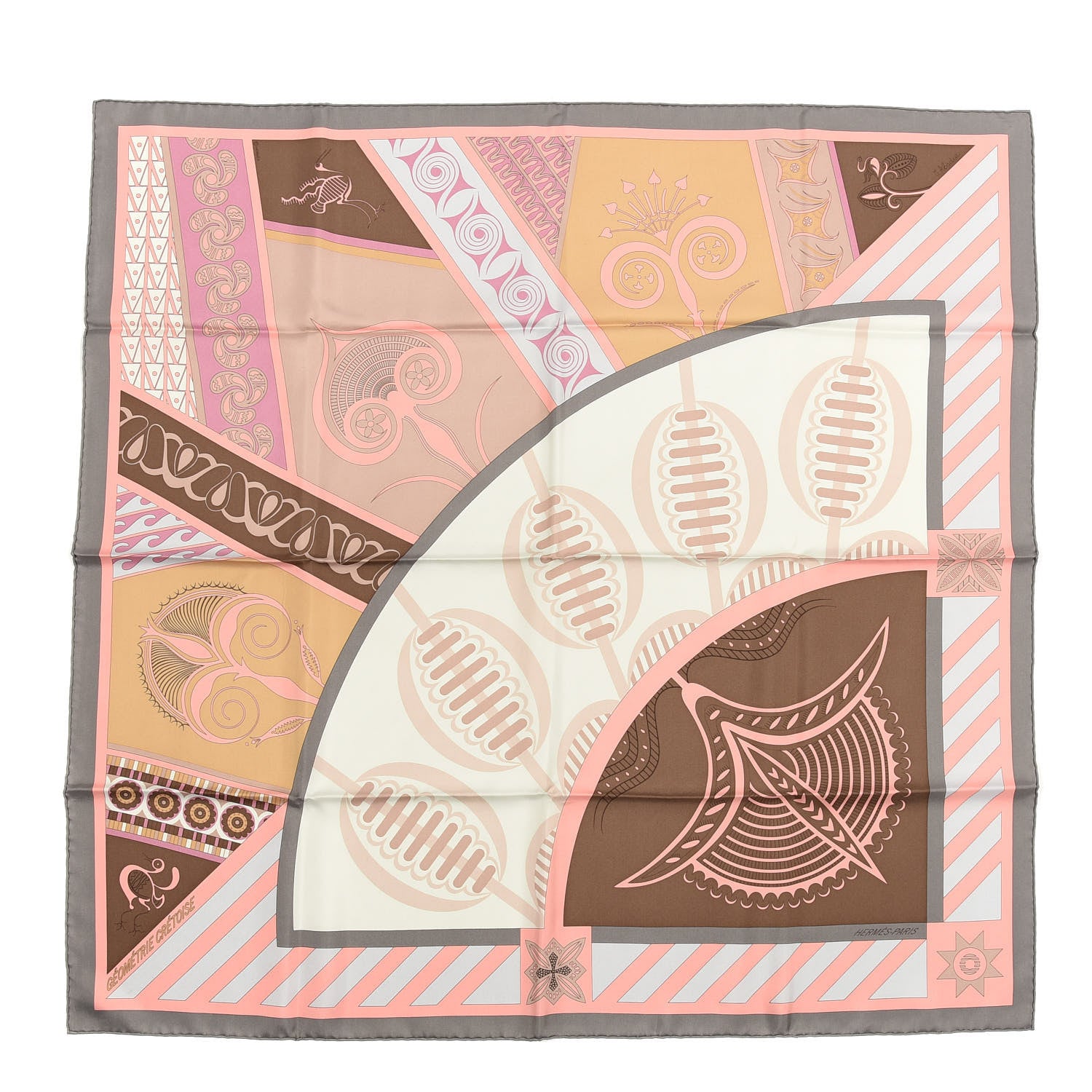 Hermes Silk Geometrie Cretoise Scarf 90 1 of 4