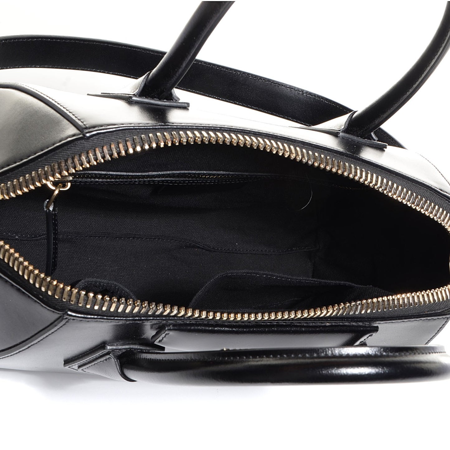 Shiny Lord Calfskin Small Antigona Black