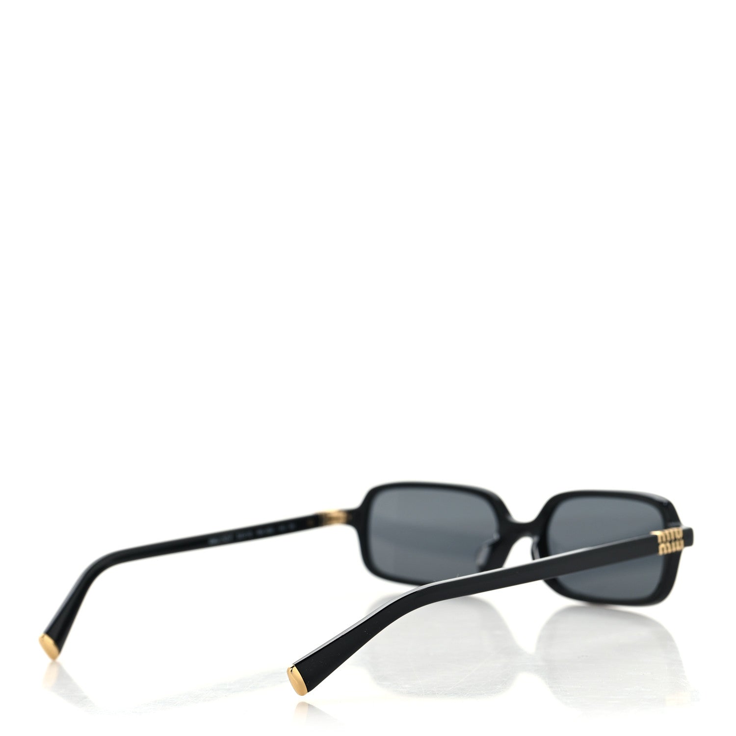 Miu Miu Acetate Rectangle Regard Sunglasses SMU11Z-F Black 4 of 7