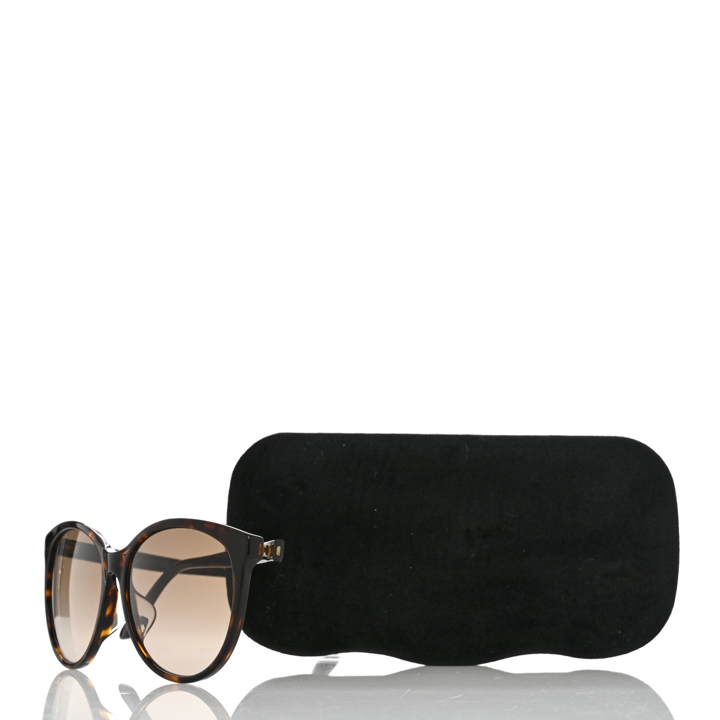Round Frame Crystal Sunglasses GG 0419S Tortoise