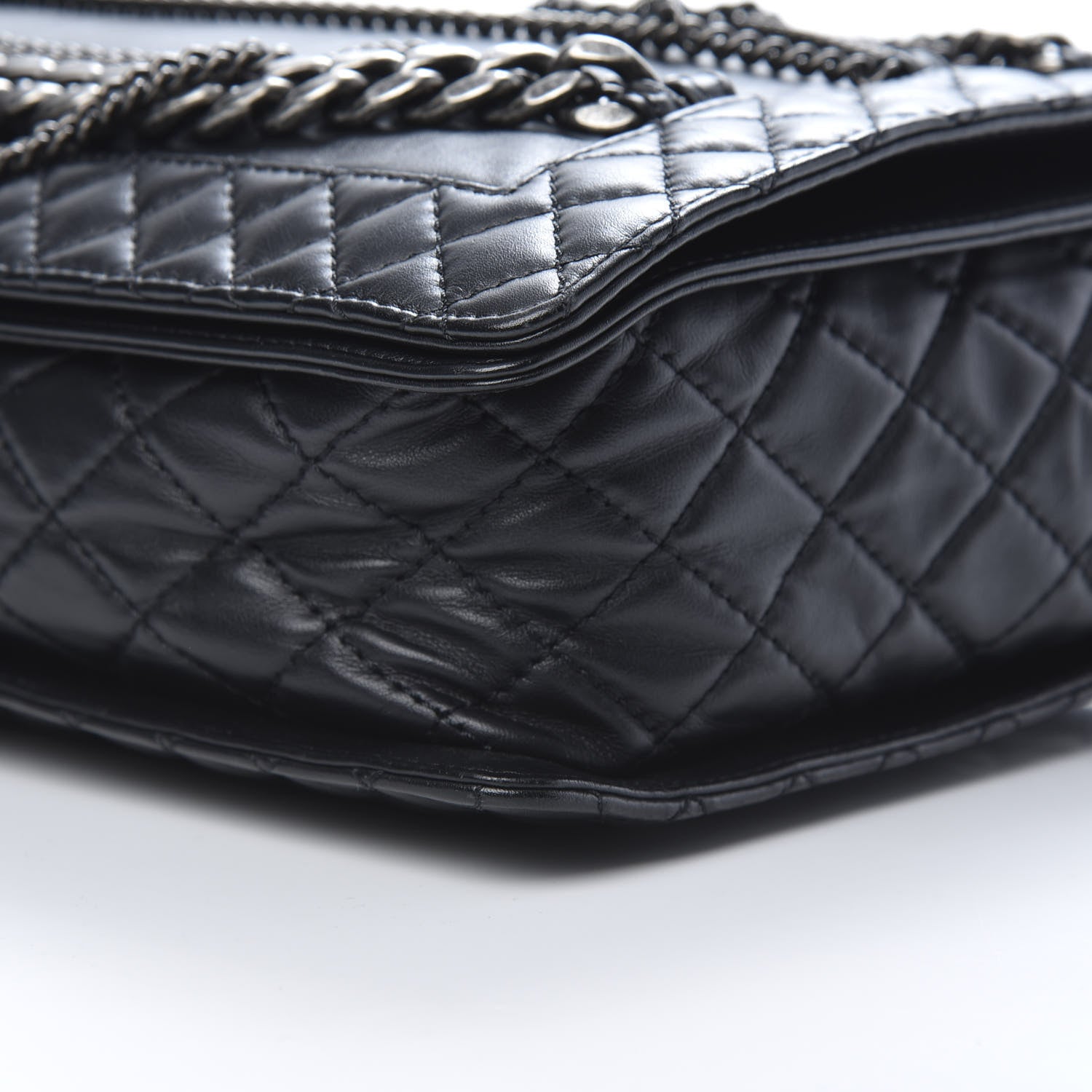 Chanel Calfskin Enchained XL Boy Flap Black 10 of 12