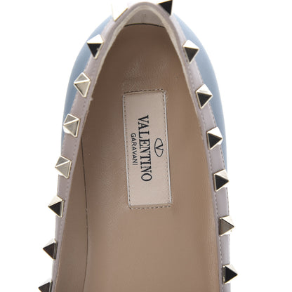 Valentino Garavani Calfskin Nappa Rockstud Ballerina Flats 37.5 Amadeus Poudre 7 of 8