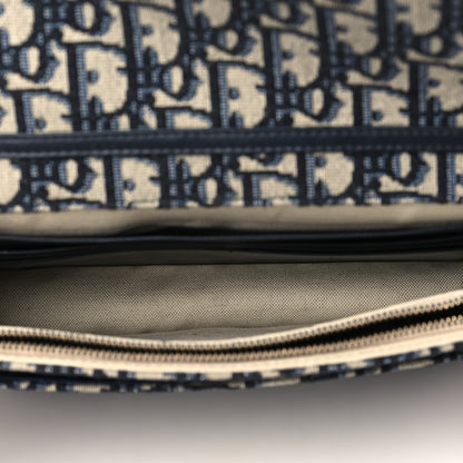 Christian Dior Oblique Saddle Chain Pouch Blue 5 of 7