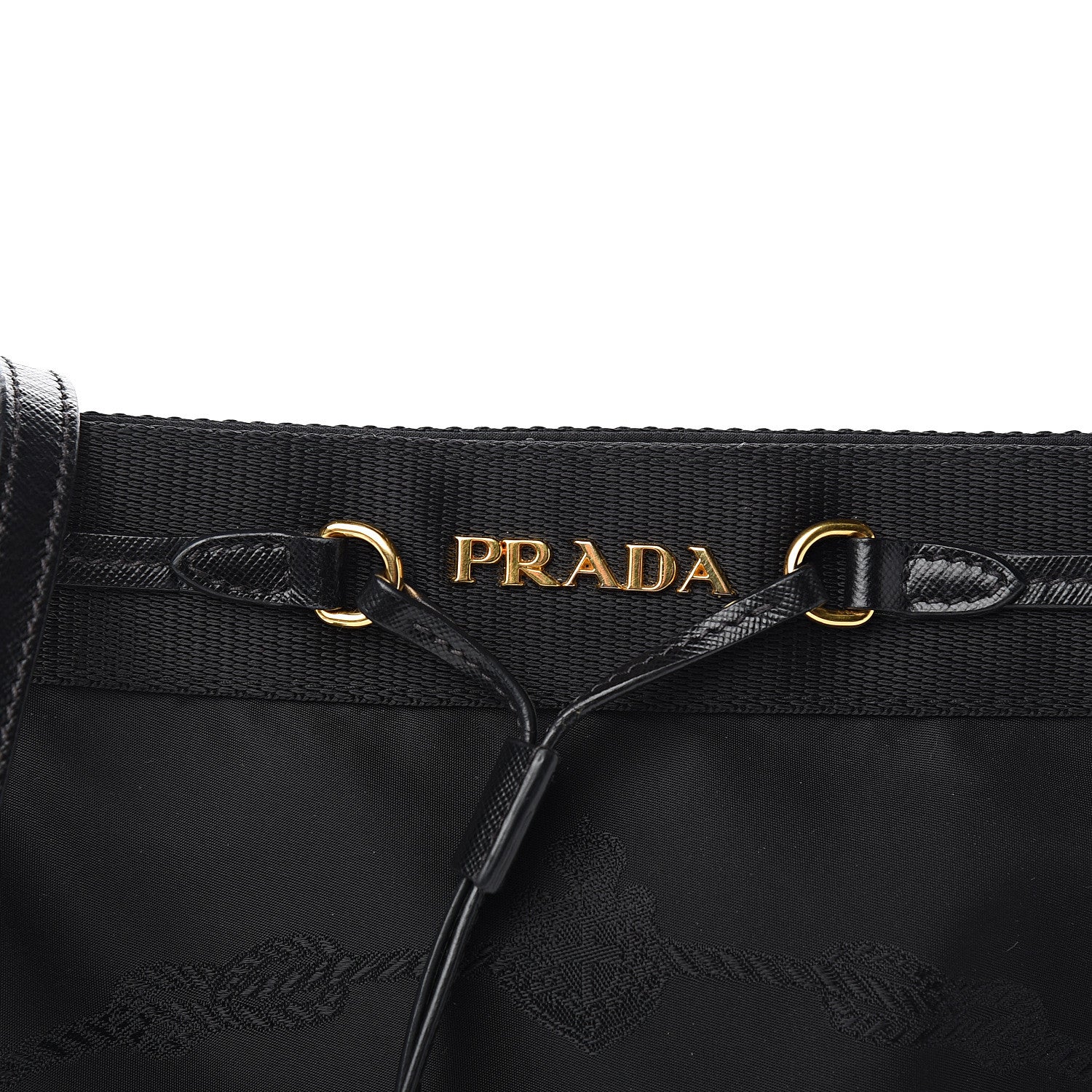 Prada Tessuto Nylon Saffiano Logo Crossbody Bag Black 10 of 10