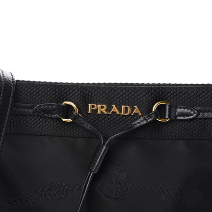 Prada Tessuto Nylon Saffiano Logo Crossbody Bag Black 10 of 10