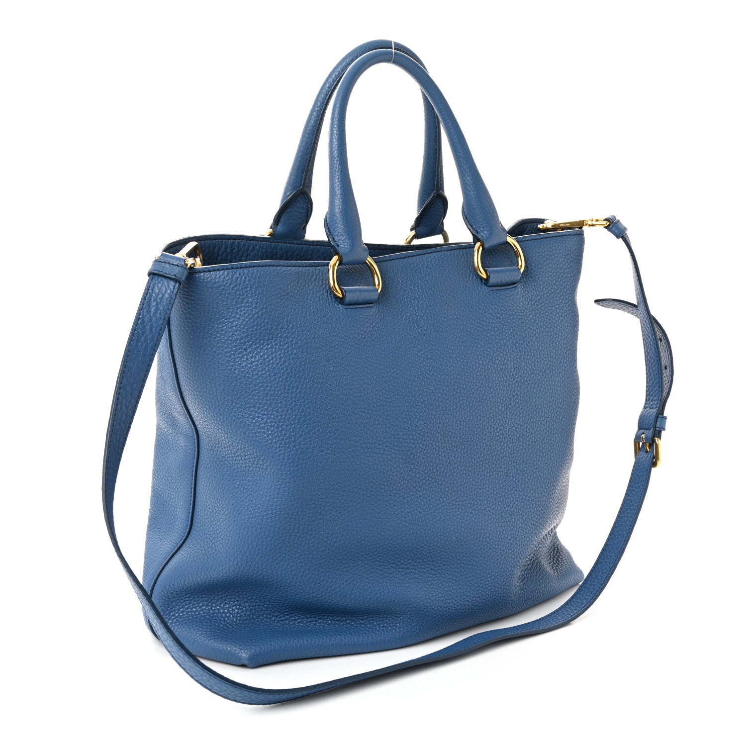 Prada Vitello Daino Tote Cobalto 3 of 9