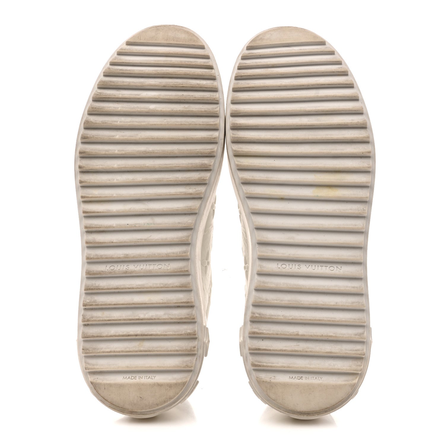Louis Vuitton Lambskin Embossed Monogram Time Out Sneakers 35  White 6 of 13