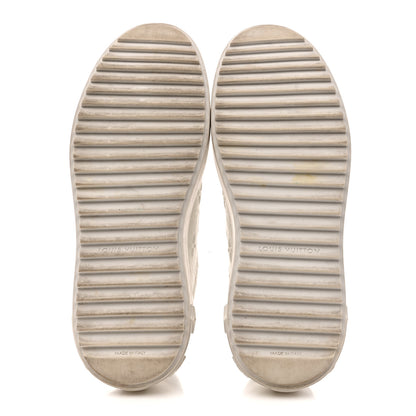 Louis Vuitton Lambskin Embossed Monogram Time Out Sneakers 35  White 6 of 13