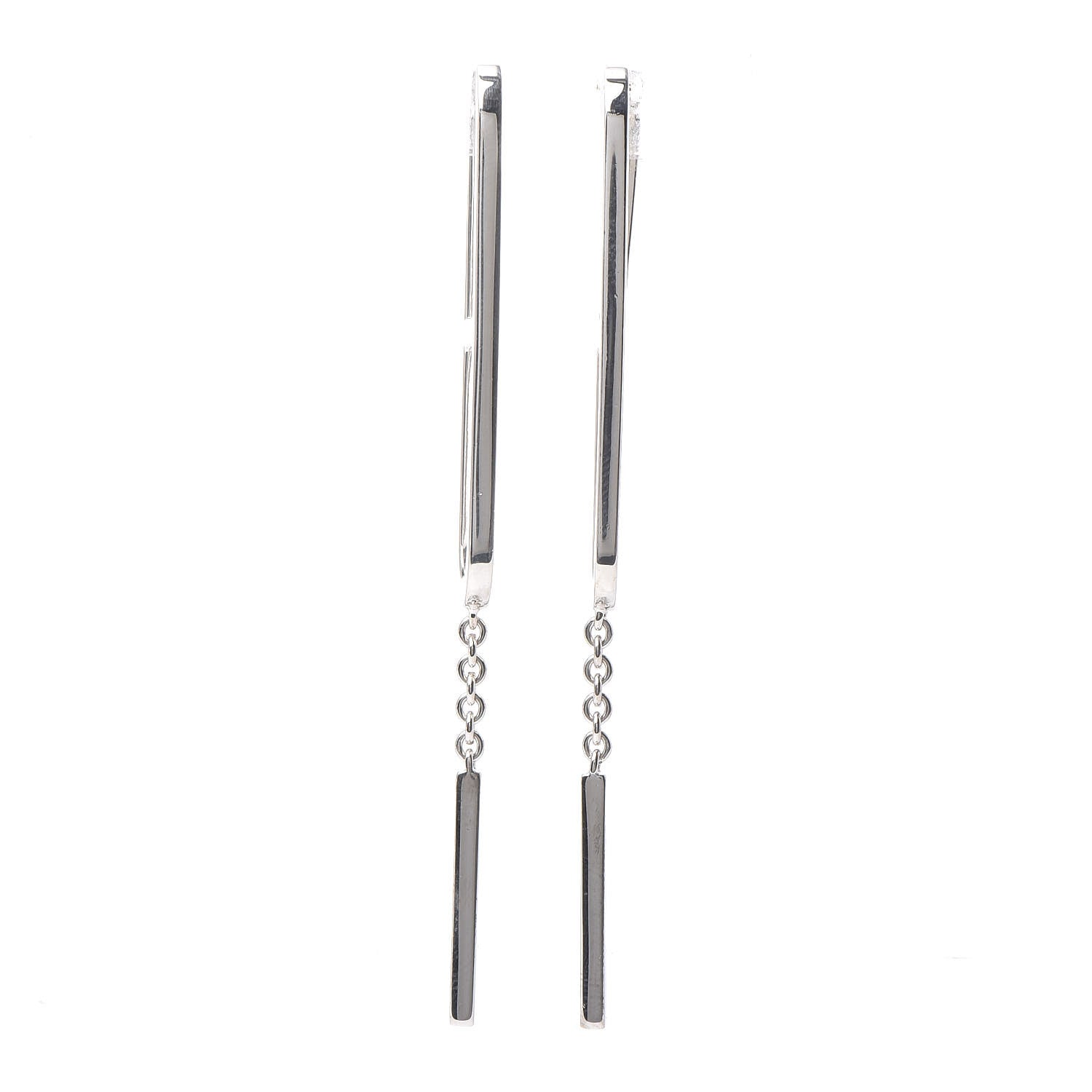 Hermes Sterling Silver Ever Chaine D'Ancre Earrings 1 of 6
