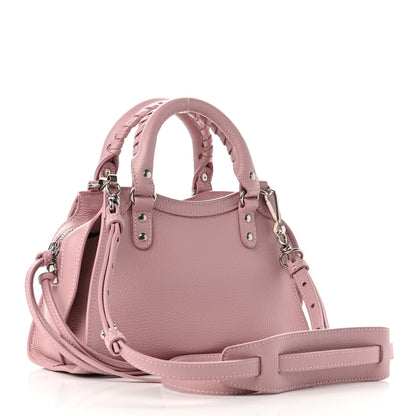 Balenciaga Grained Calfskin Neo Classic Silver Hardware Mini City Powder Pink 3 of 8