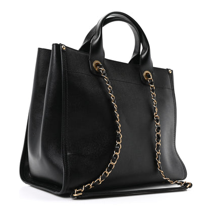 Chanel Caviar Small Studded Deauville Tote Black 3 of 10
