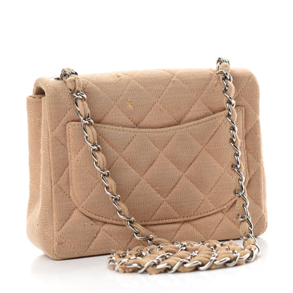Chanel Jersey Quilted Mini Square Flap Beige 3 of 13