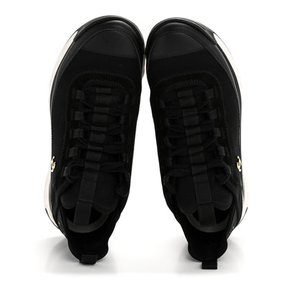 Chanel Velvet Calfskin Mixed Fibers CC Sneakers 38 Black 2 of 10