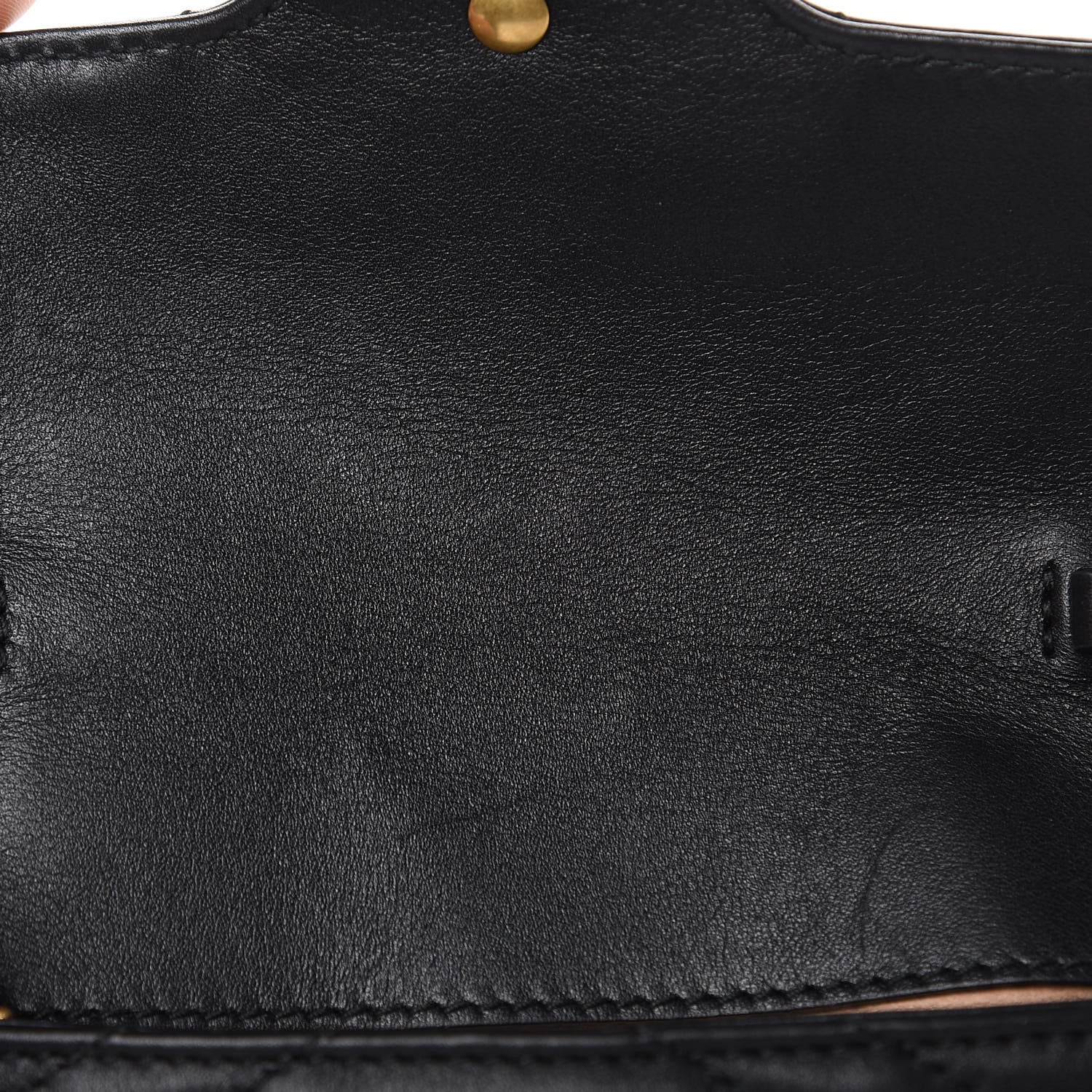Gucci Calfskin Matelasse Super Mini GG Marmont Shoulder Bag Black 10 of 13