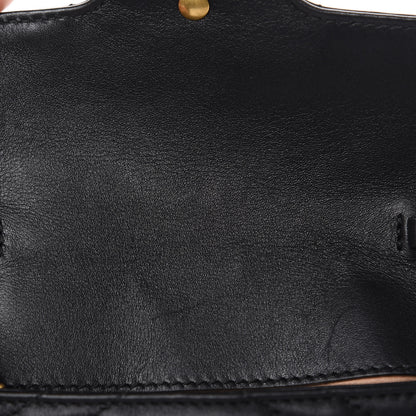 Gucci Calfskin Matelasse Super Mini GG Marmont Shoulder Bag Black 10 of 13