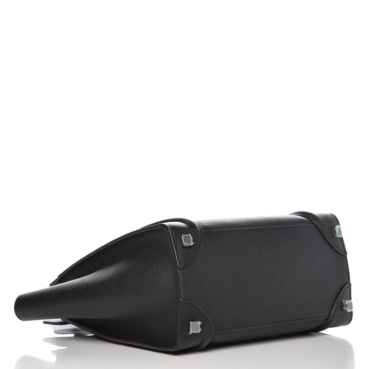 Celine Drummed Calfskin Micro Luggage Black 4 of 8