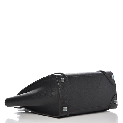 Celine Drummed Calfskin Micro Luggage Black 4 of 8