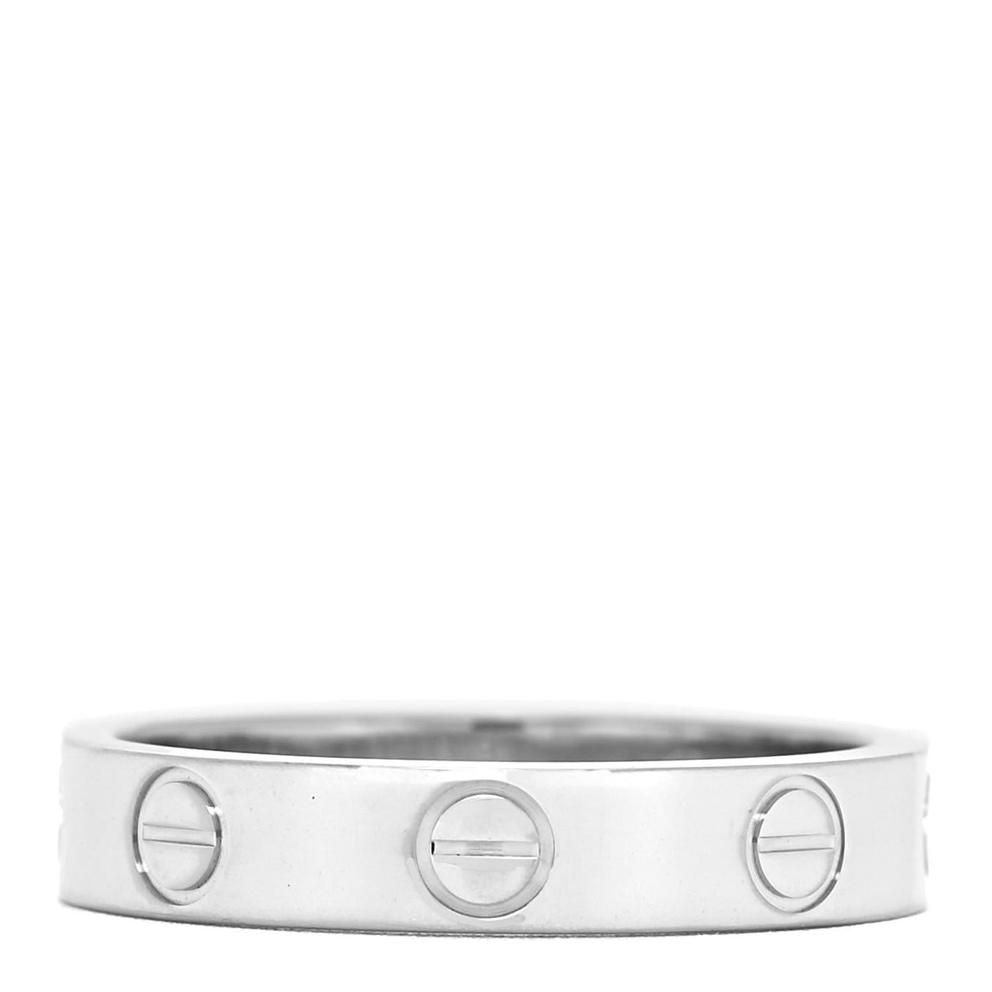 18K White Gold 3.5mm LOVE Wedding Band Ring 50 5.25