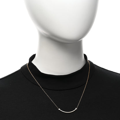 Tiffany 18K Rose Gold Small T Smile Pendant Necklace 2 of 4