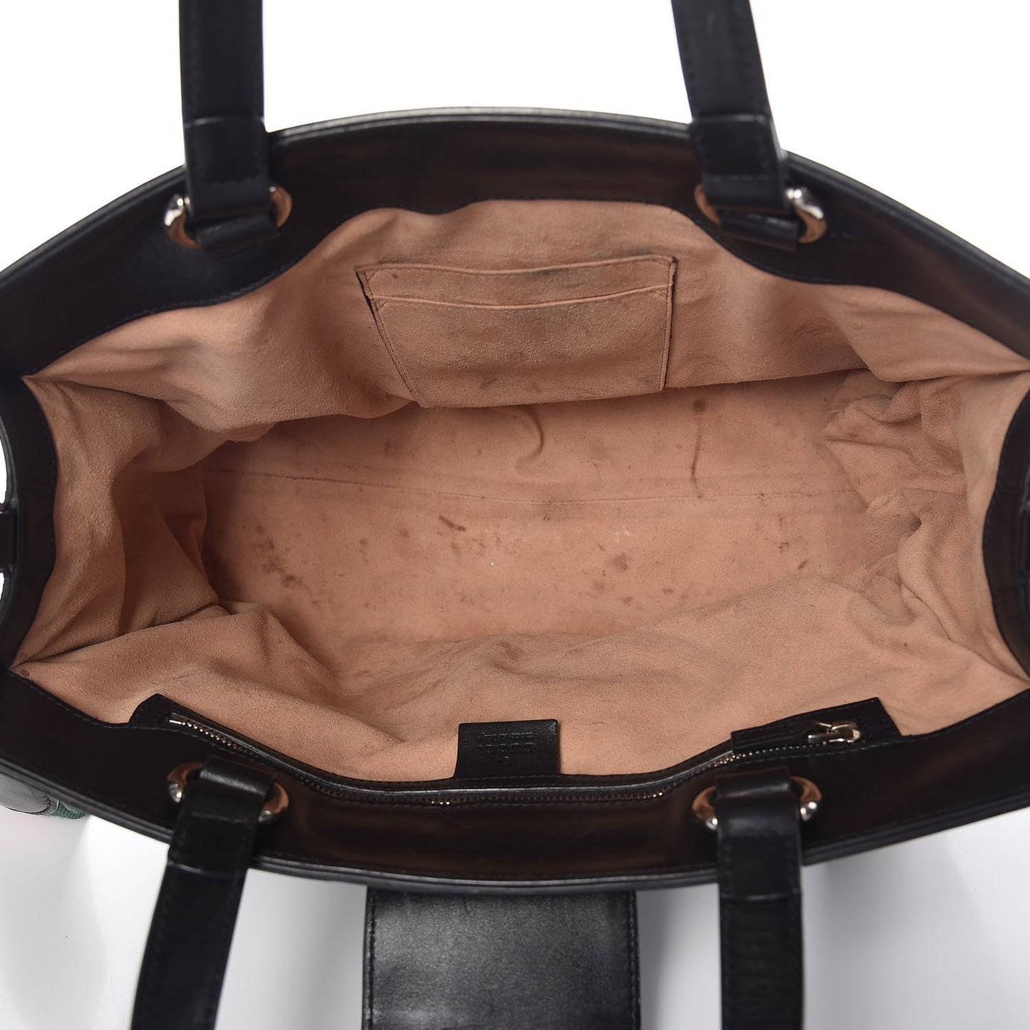 Calfskin Web Stripe Large Dionysus Tote Bag Black