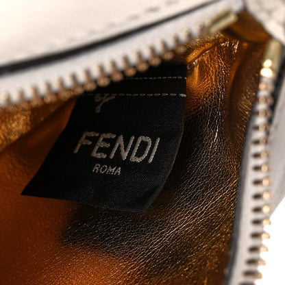 Fendi Vitello Grace Matte Nano Fendigraphy Hobo Charm White Ice 7 of 12