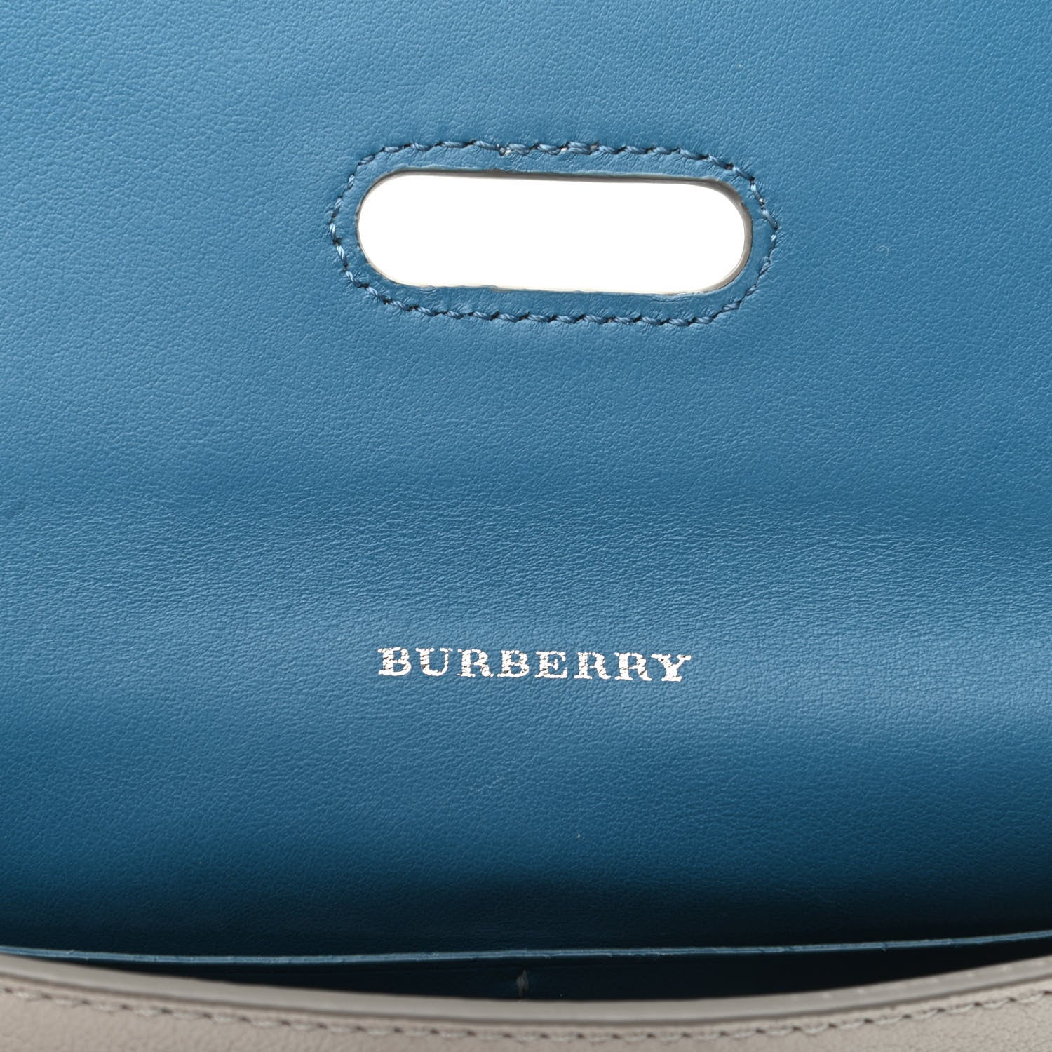 Burberry Goatskin Pendleton D-Ring Clutch Stone 6 of 6