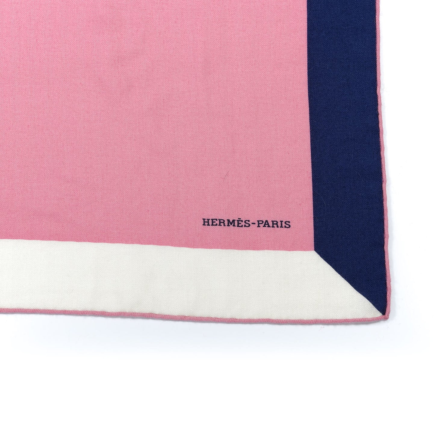 Cashmere Silk Encadre Scarf 140 Rose Marine White