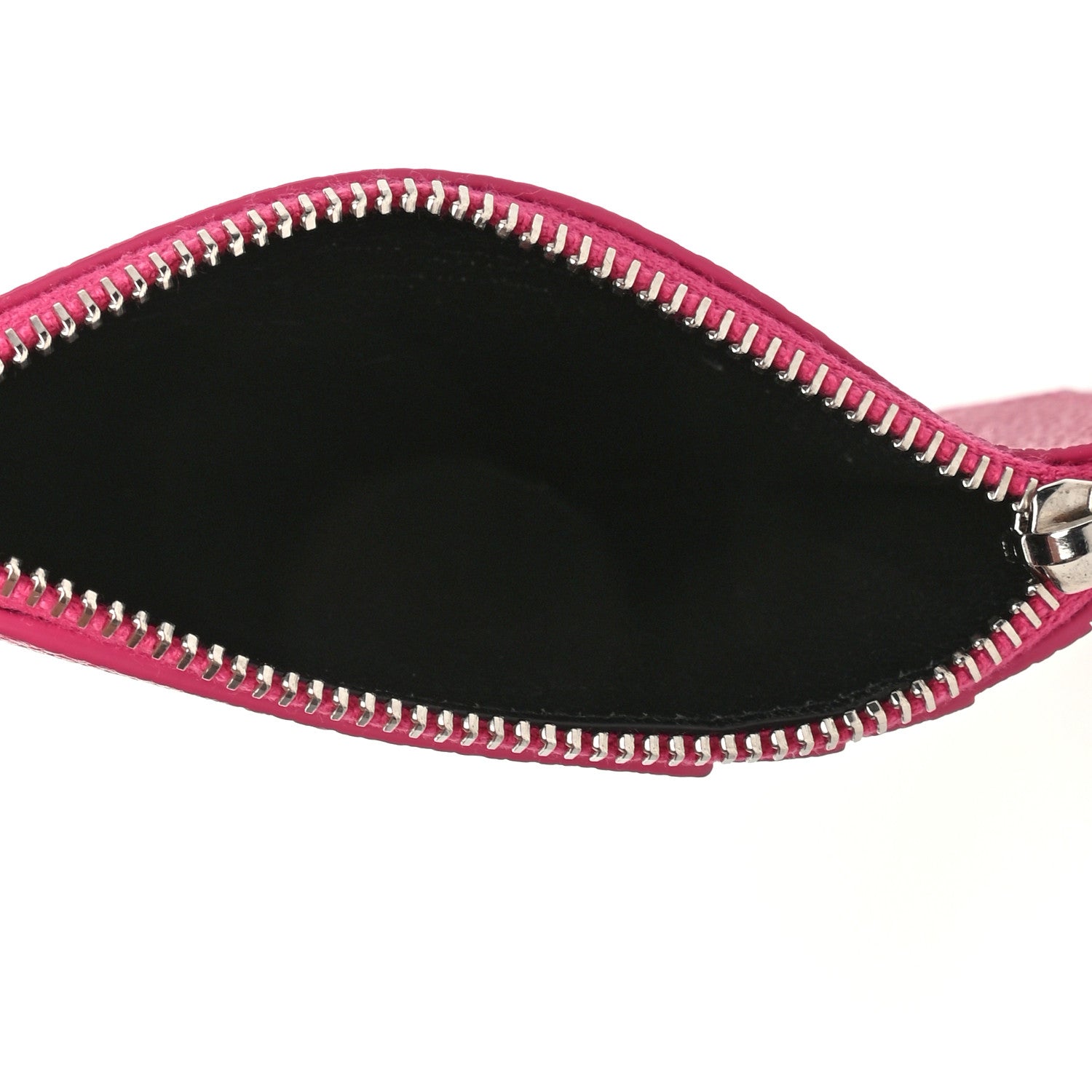 Saint Laurent Grained Calfskin 5 Fragments Zip Pouch Card Holder Bubblegum 5 of 8