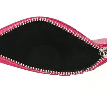 Saint Laurent Grained Calfskin 5 Fragments Zip Pouch Card Holder Bubblegum 5 of 8