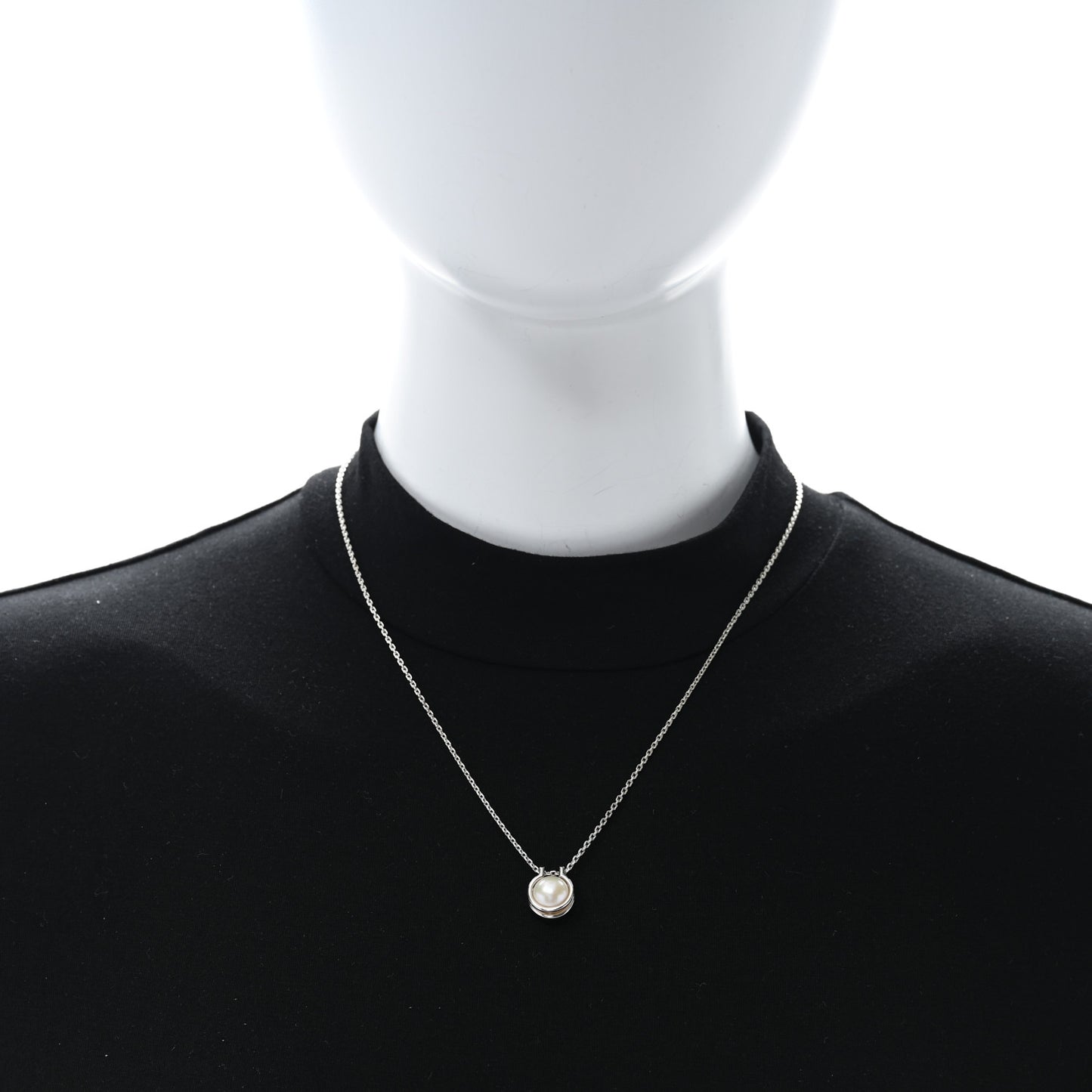 Sterling Silver Pearl HardWear Link Pendant Necklace