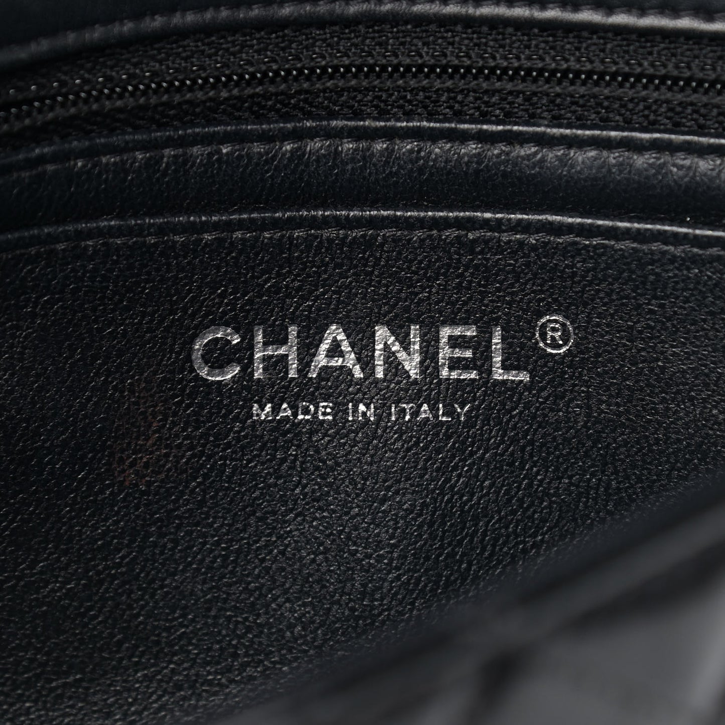 Patent Calfskin Quilted Mini Rectangular Flap Black