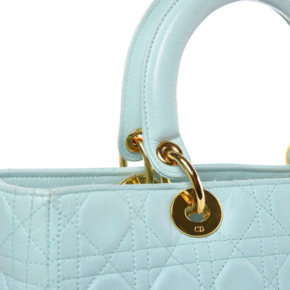 Christian Dior Lambskin Cannage Large Lady Dior Light Blue 11 of 12