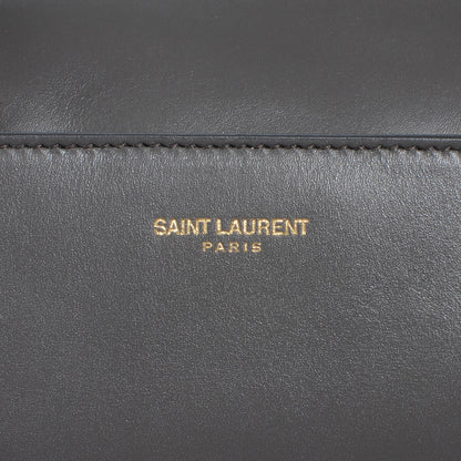 Saint Laurent Leather Classic Duffle 6 Bag Gray 5 of 8