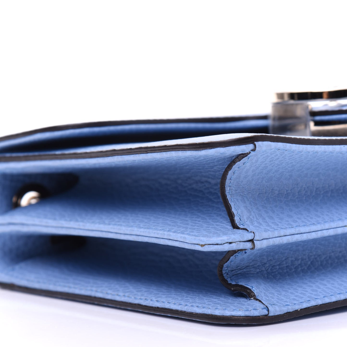 Dollar Calfskin Small Interlocking G Shoulder Bag Mineral Blue