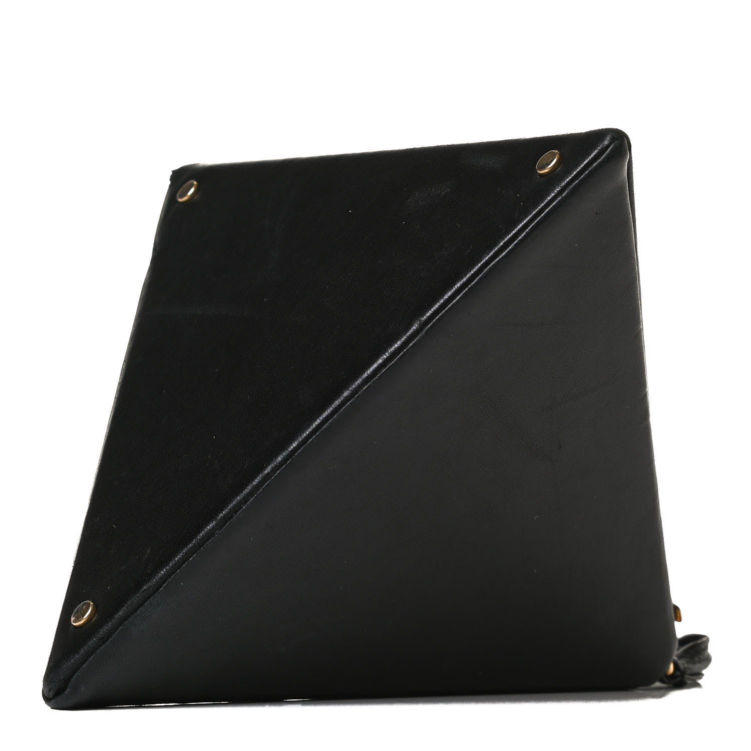 Saint Laurent Lambskin Pyramid Clutch Black 9 of 12