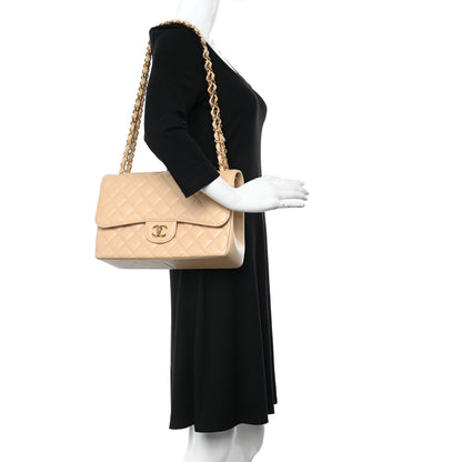 Chanel Caviar Quilted Jumbo Double Flap Beige Clair 2 of 12