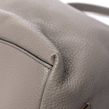 Prada Vitello Phenix Logo Hobo Argilla 10 of 11