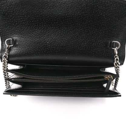 Gucci Calfskin Web Mini Dionysus Chain Wallet Black 5 of 12
