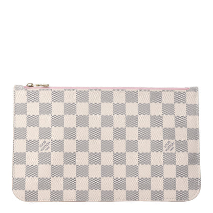 Louis Vuitton Damier Azur Neverfull MM GM Pochette Rose Ballerine 1 of 12