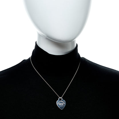 Tiffany Sterling Silver Return to Tiffany Heart Pendant Necklace 2 of 5