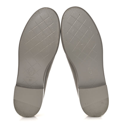 Chanel Lambskin Quilted CC Turnlock Loafers 39 Grey 7 of 11