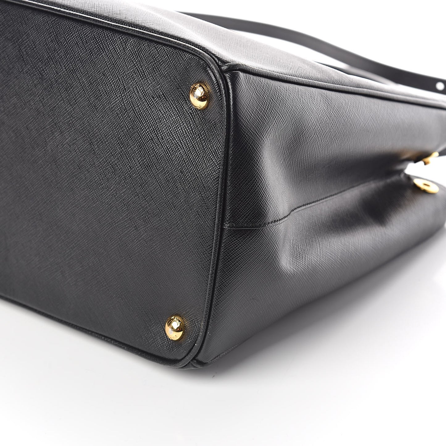 Saffiano Large Galleria Double Zip Tote Black