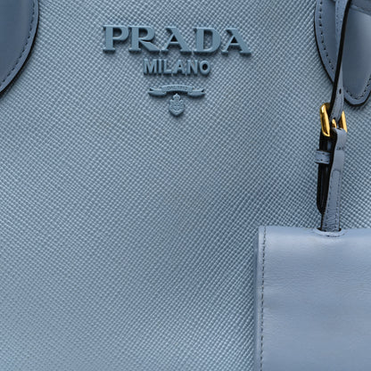 Prada Saffiano Cuir Calfskin Small Monochrome Top Handle Tote Astrale 6 of 12