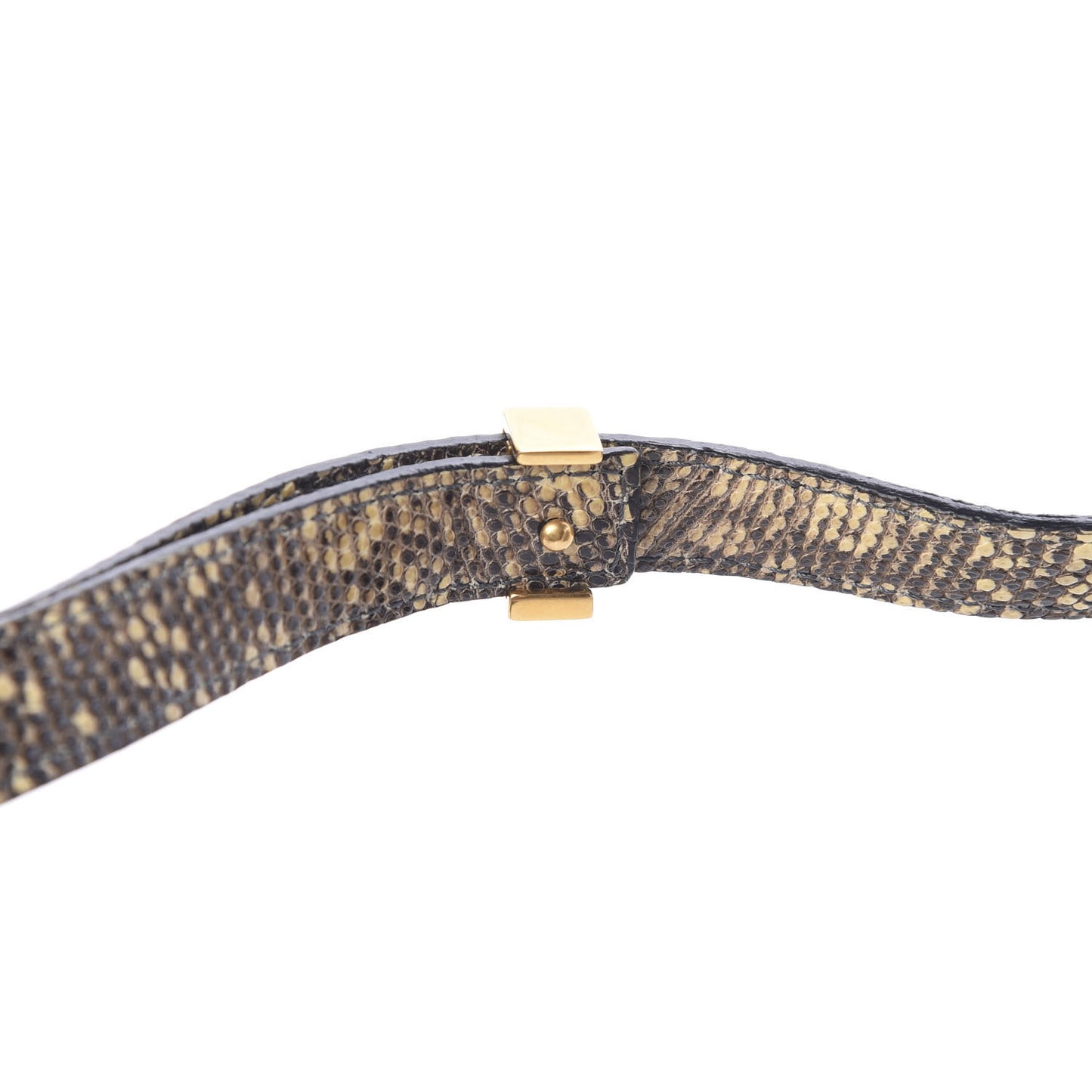 Lizard Medium Classic Box Flap Bag Natural