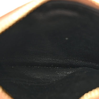 Saint Laurent Grain De Poudre Matelasse Chevron Monogram Fragments Zippered Card Case Cork 5 of 10