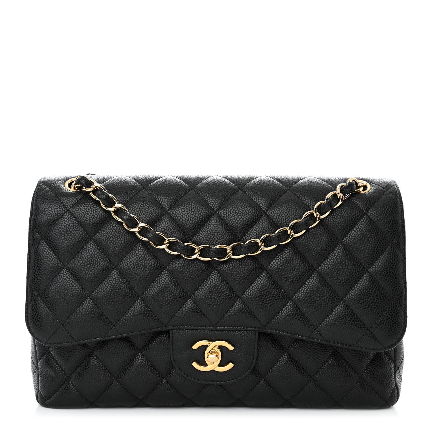 Chanel Caviar Quilted Jumbo Double Flap Black 1 of 14