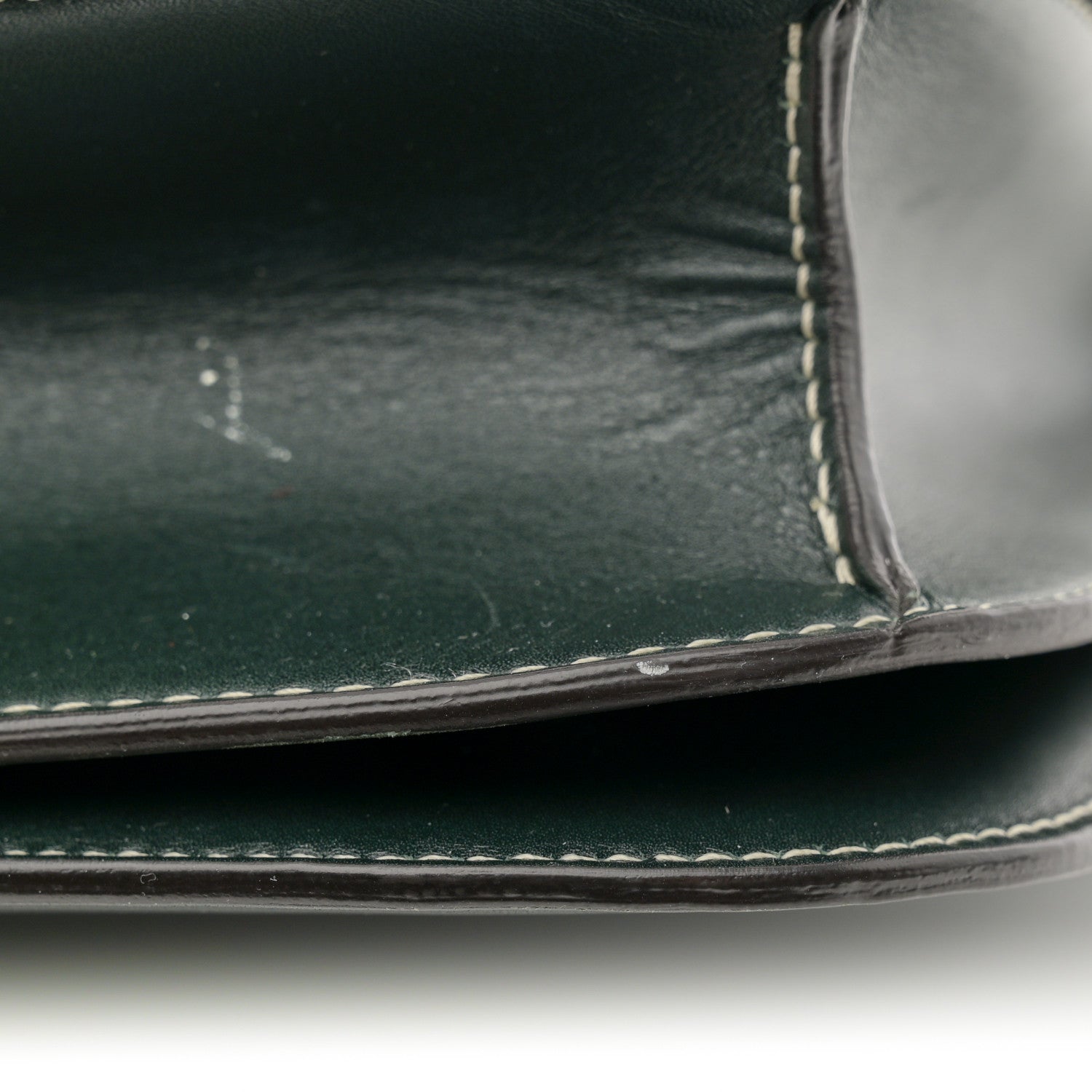 Celine Box Calfskin Medium Classic Box Flap Bag Classic Green 13 of 21