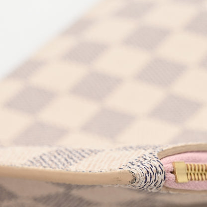 Louis Vuitton Damier Azur Neverfull MM GM Pochette Rose Ballerine 10 of 10
