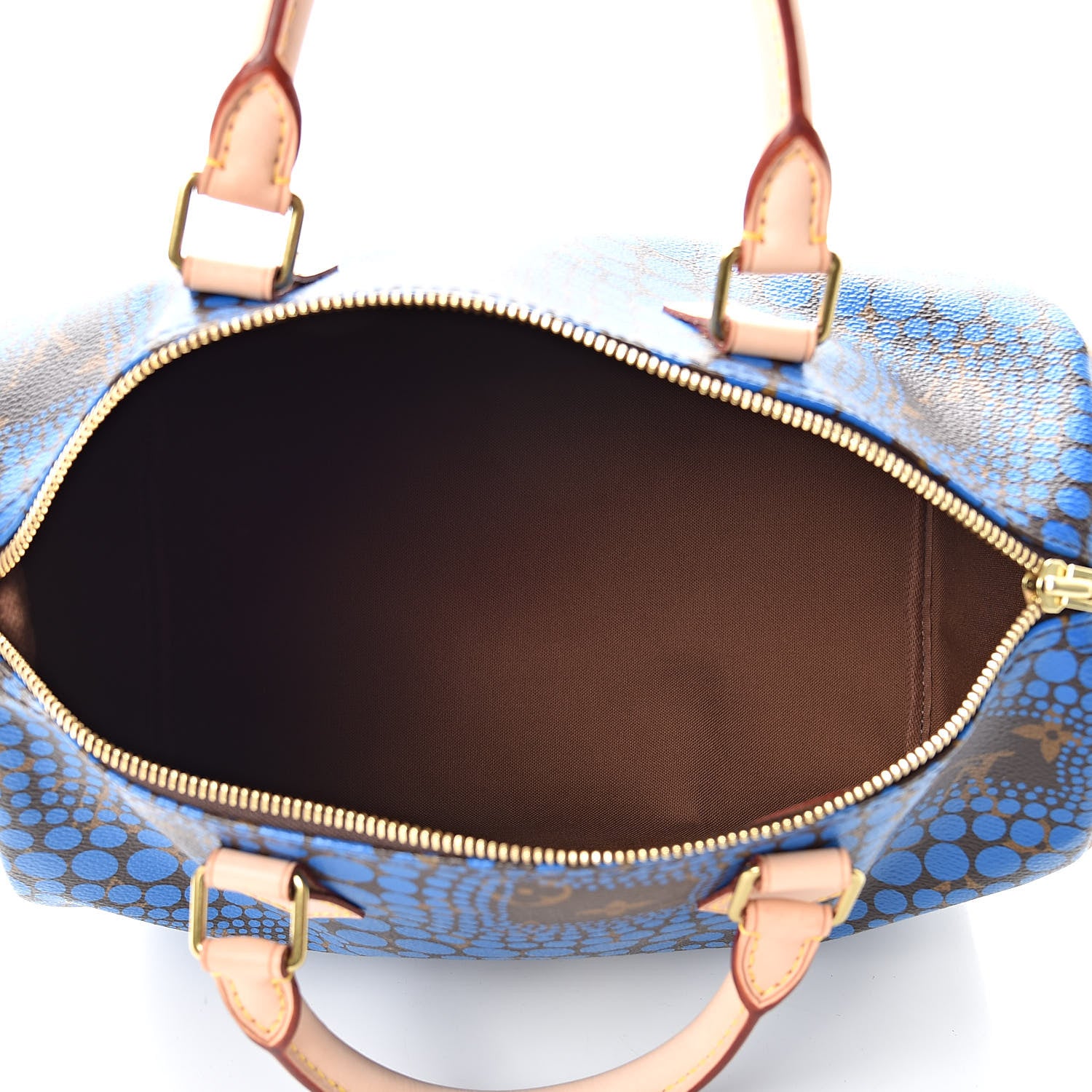 Louis Vuitton Monogram Kusama Town Speedy 30 Blue 5 of 14