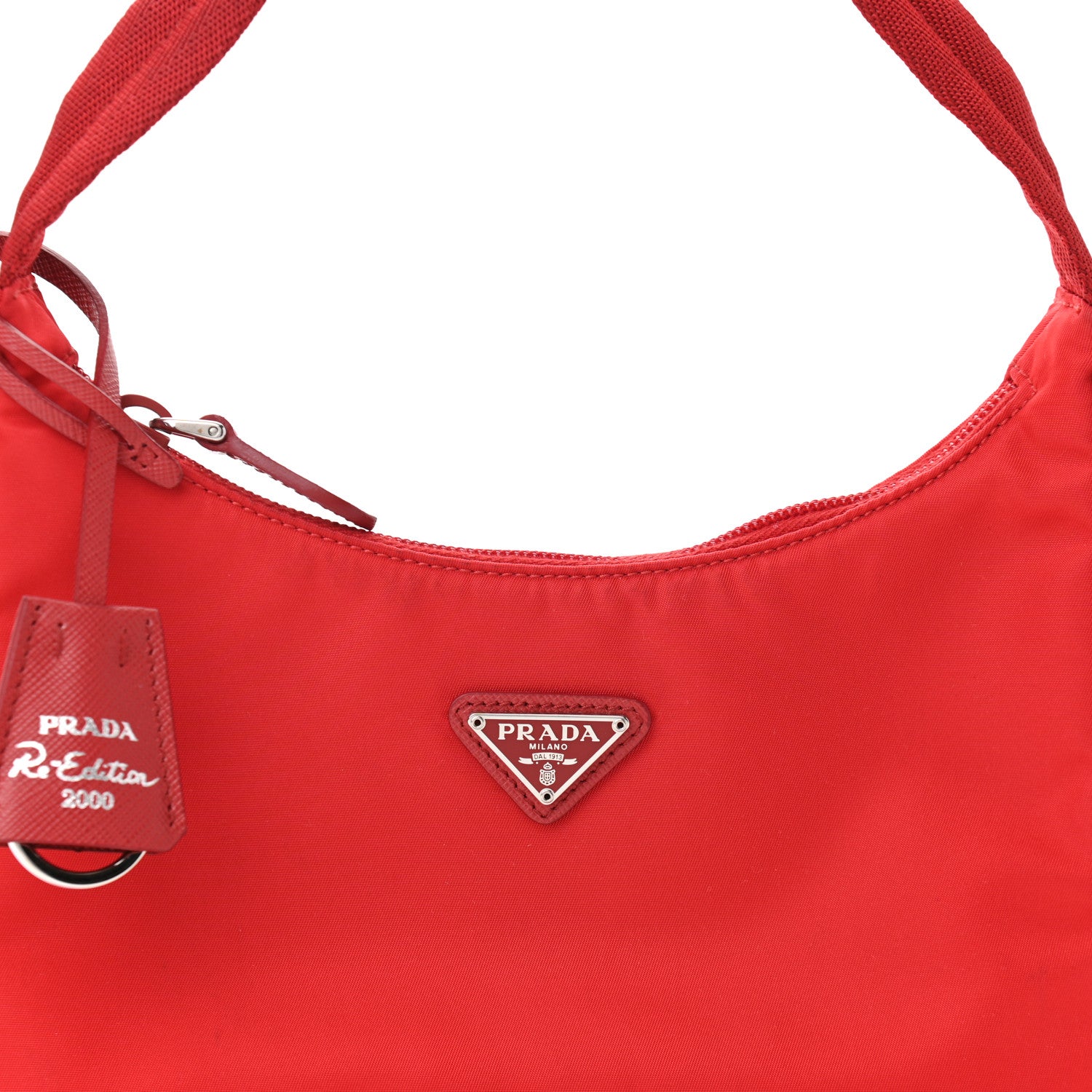 Prada Tessuto Nylon Mini Re-Edition 2000 Bag Rosso 7 of 9